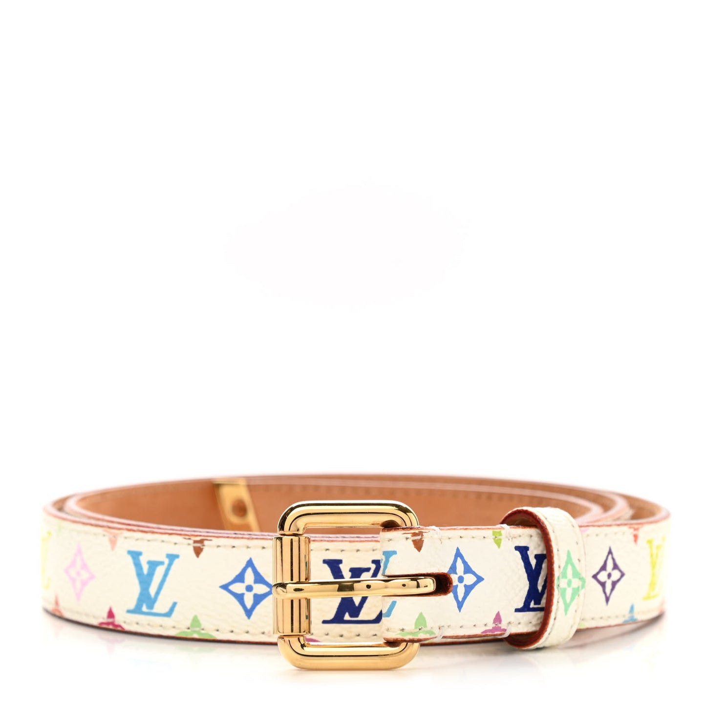 Monogram Multicolor Belt 80 32 White