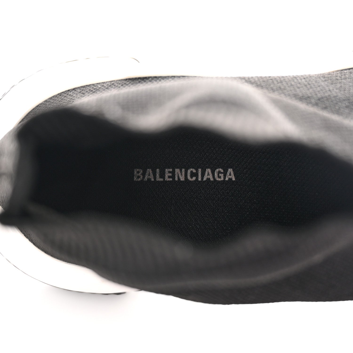 Balenciaga Neoprene Knit Womens Speed Sneakers 37 Black White 8 of 15