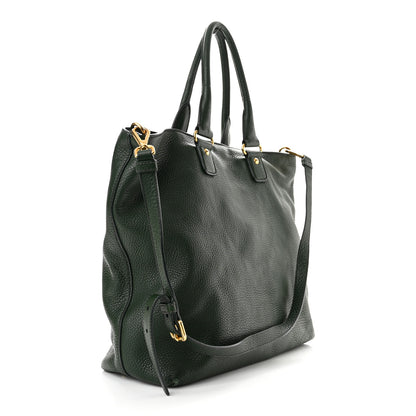 Prada Vitello Daino Shopping Tote Foresta 2 of 14