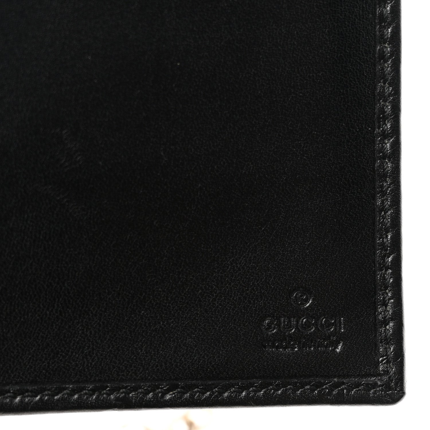 Gucci Guccissima Margaux Calfskin Metal Bar Chain Wallet Black 6 of 10