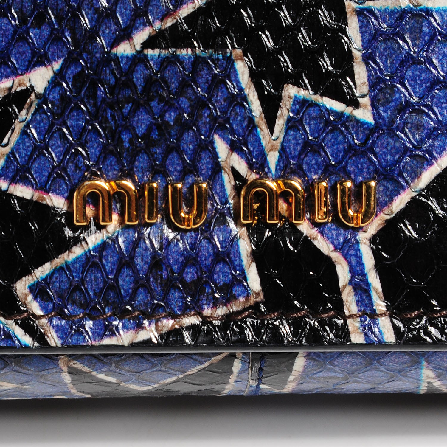Miu Miu Hand Painted Ayers Watersnake Shopping Tote 8 of 9