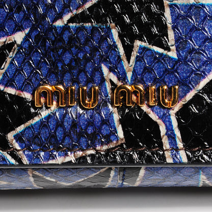 Miu Miu Hand Painted Ayers Watersnake Shopping Tote 8 of 9