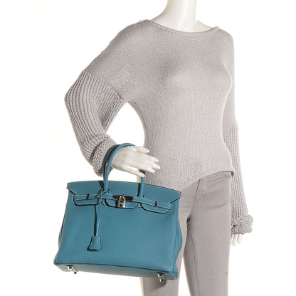 Hermes Togo Birkin 35 Blue Jean 2 of 26
