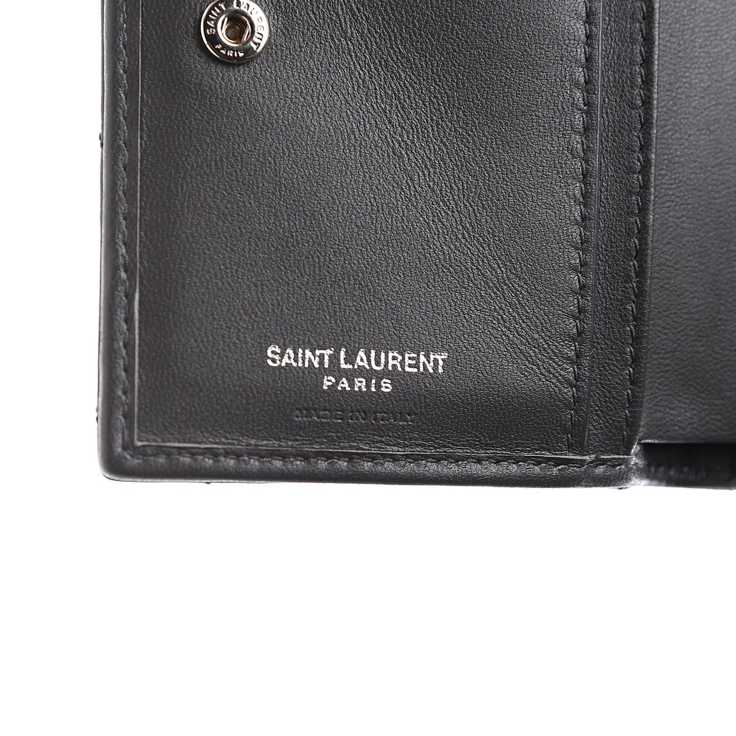 Lambskin Y Quilted Monogram Compact Loulou Wallet Asphalt