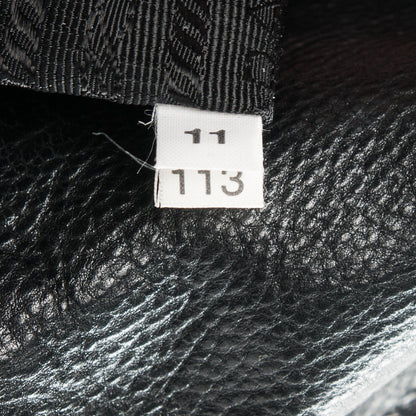 Prada Royal Calf Easy Foldover Pushlock Satchel Black 8 of 8