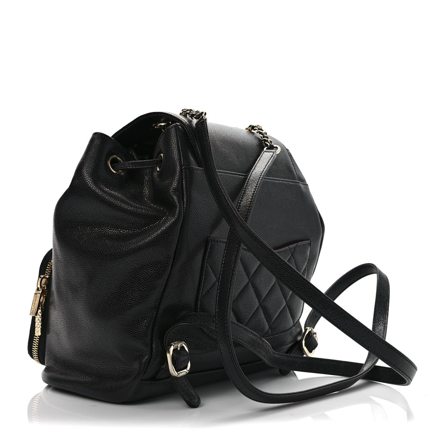 Caviar Quilted Business Affinity Backpack Black