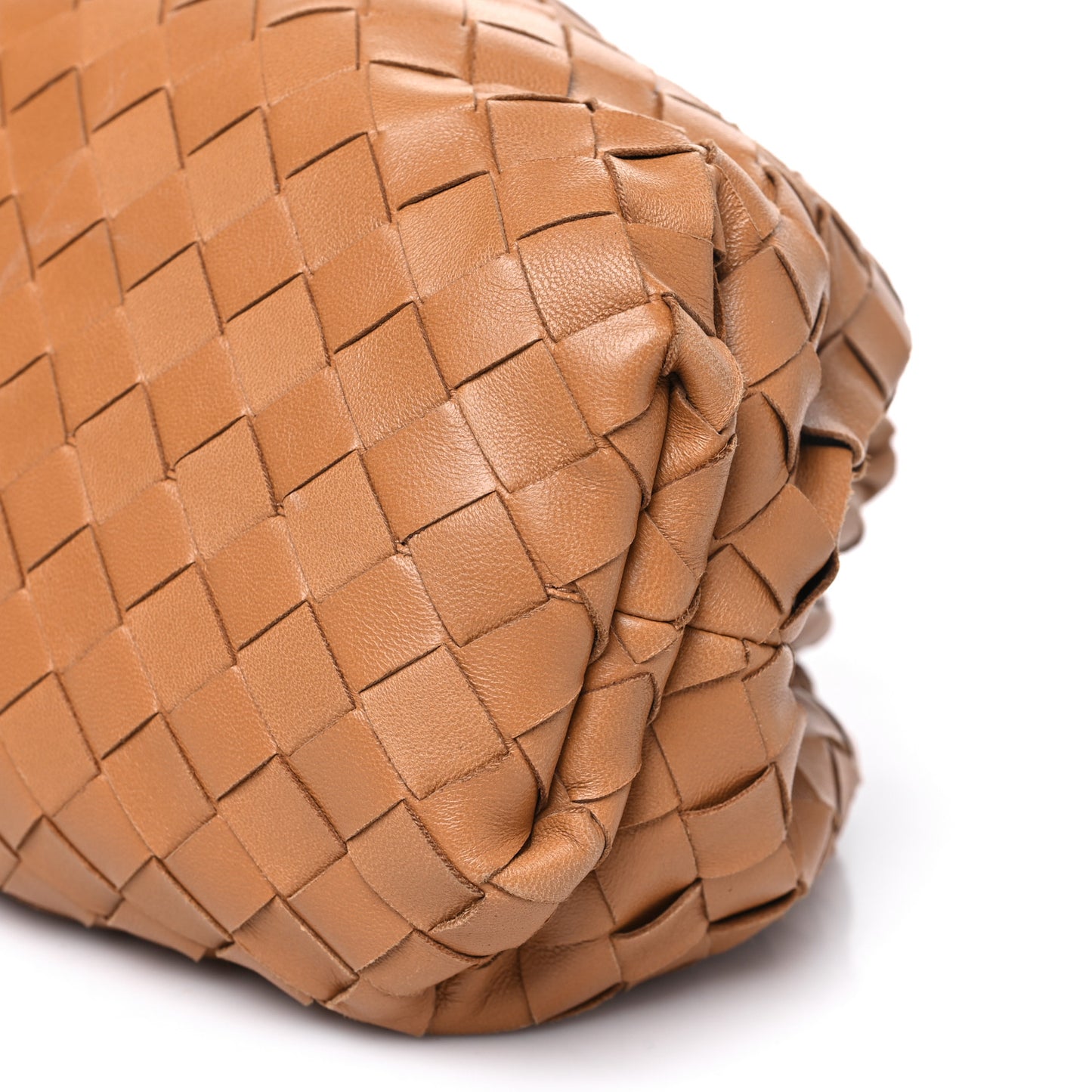 Nappa Maxi Intrecciato The Pouch Oversized Clutch  Caramel