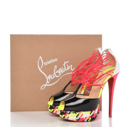Christian Louboutin Patent Kid Fluo Mat Confusalta 150 Sandals 38 Version Multi 16 of 16