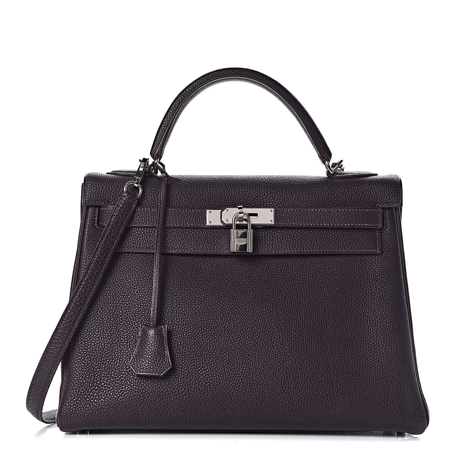 Hermes Togo Kelly Retourne 32 Raisin 1 of 17