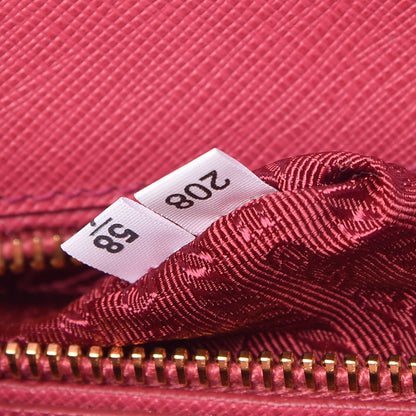Prada Saffiano Mini Galleria Double Zip Tote Peonia 9 of 10