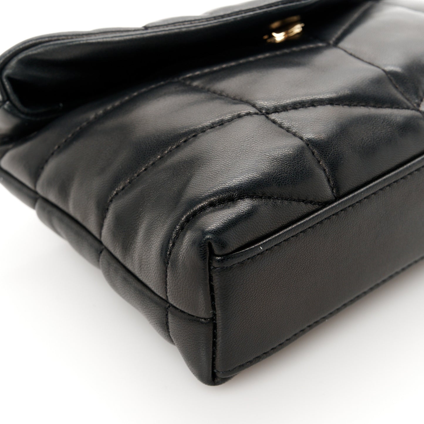 Lambskin Monogram Loulou Puffer Pouch Clutch Black