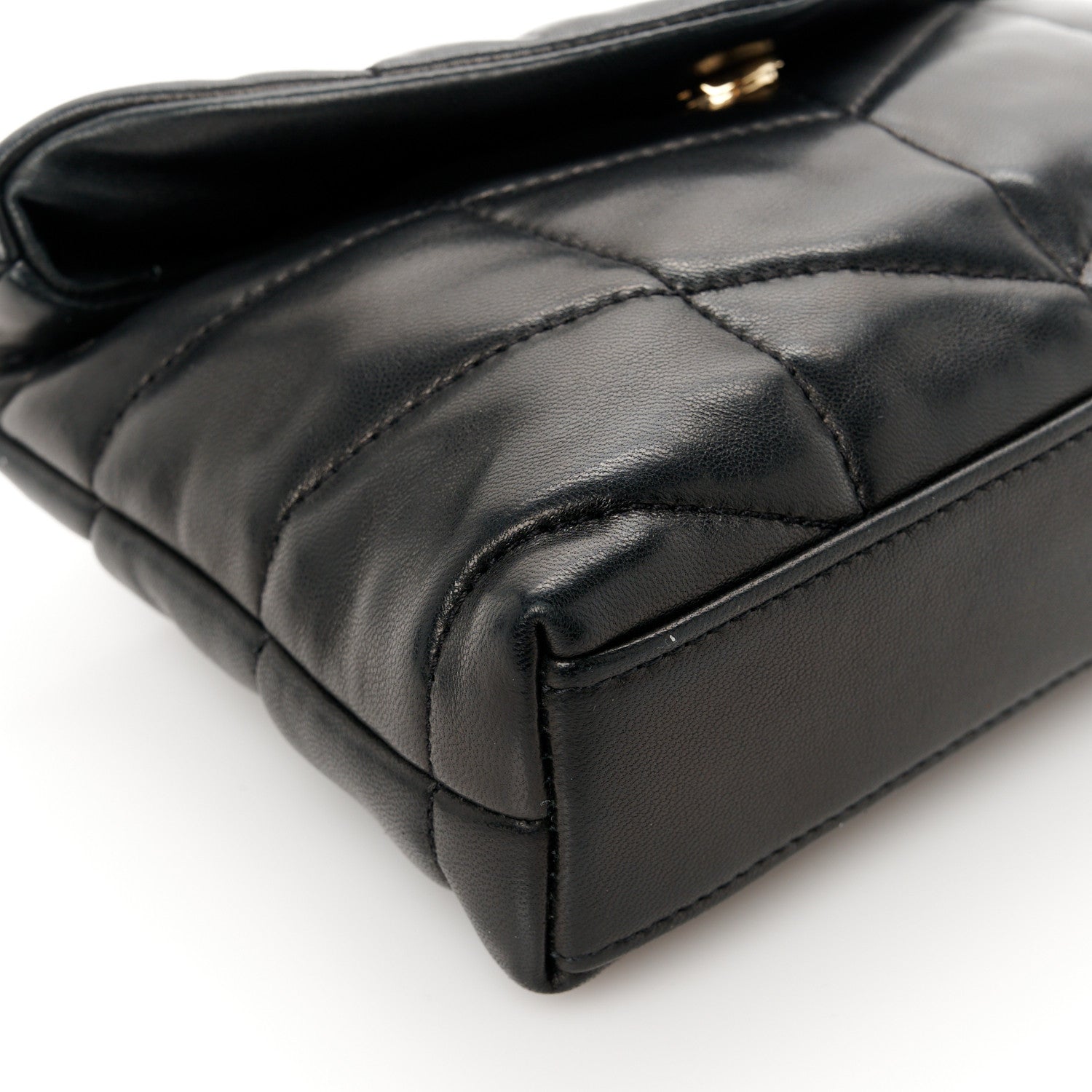 Saint Laurent Lambskin Monogram Loulou Puffer Pouch Clutch Black 9 of 11