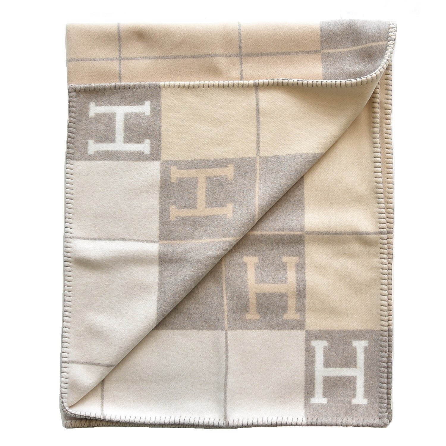 Hermes Wool Cashmere Avalon III Blanket Coco Camomille 3 of 4