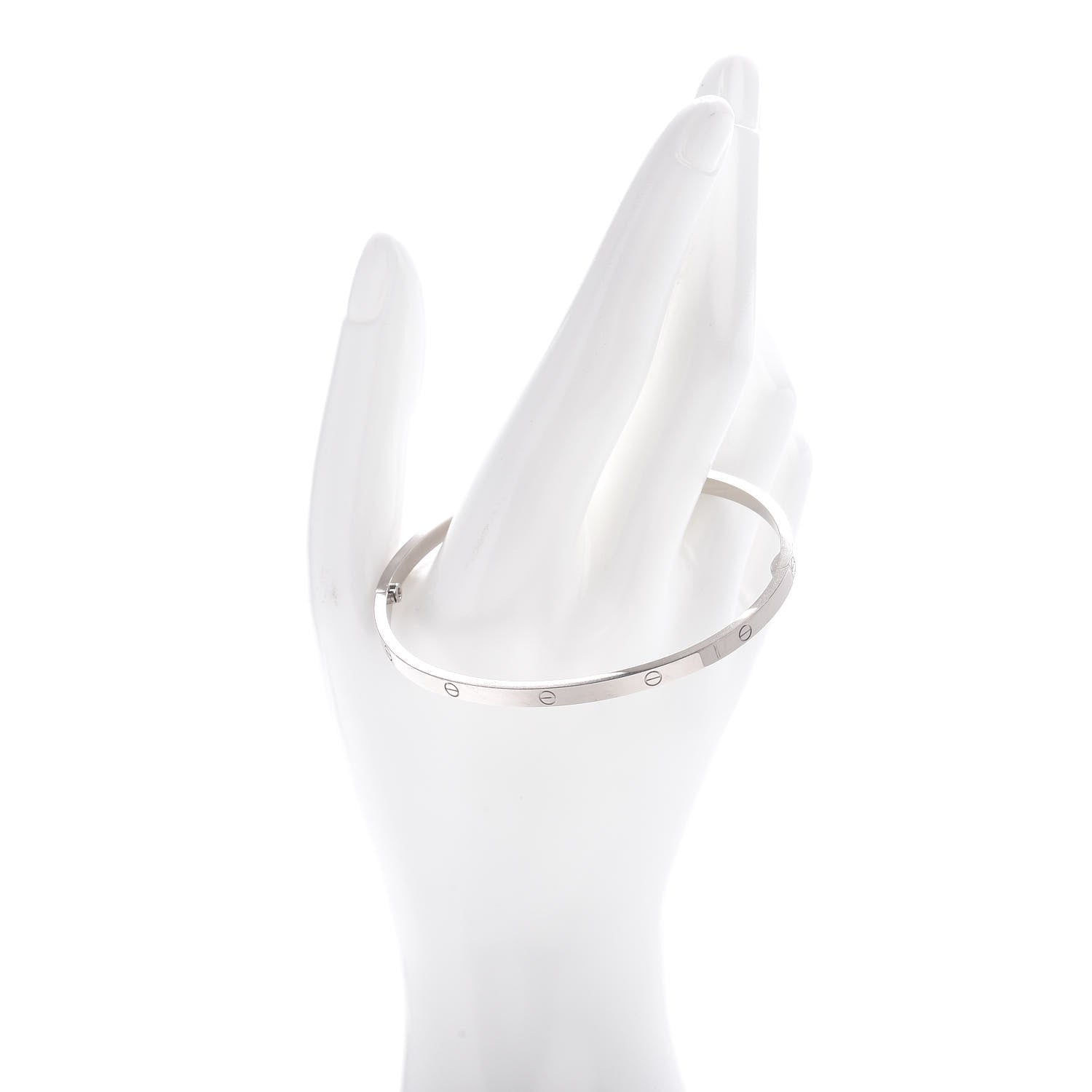 Cartier 18K White Gold Small LOVE Bracelet 20 2 of 5