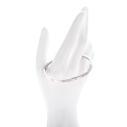 Cartier 18K White Gold Small LOVE Bracelet 20 2 of 5