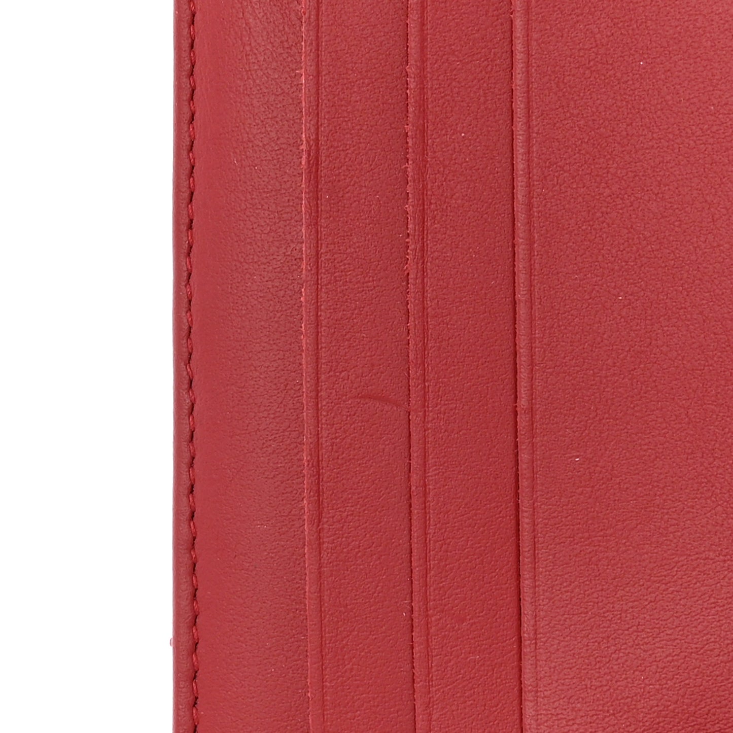 Caviar Quilted Compact Flap Wallet Dark Red