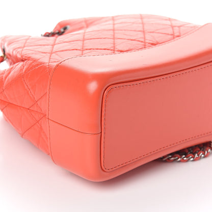 Chanel Aged Calfskin Quilted Small Gabrielle Backpack Orange 9 of 12
