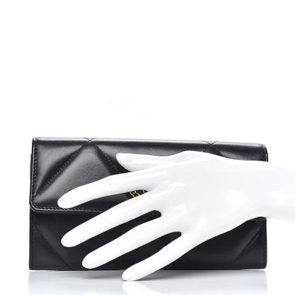 Chanel Lambskin Quilted Chanel 19 Flap Wallet Black 2 of 8