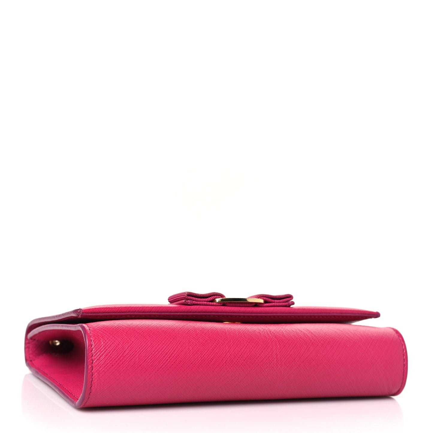 Hammered Calfskin Mini Miss Vara Bow Chain Bag Pink