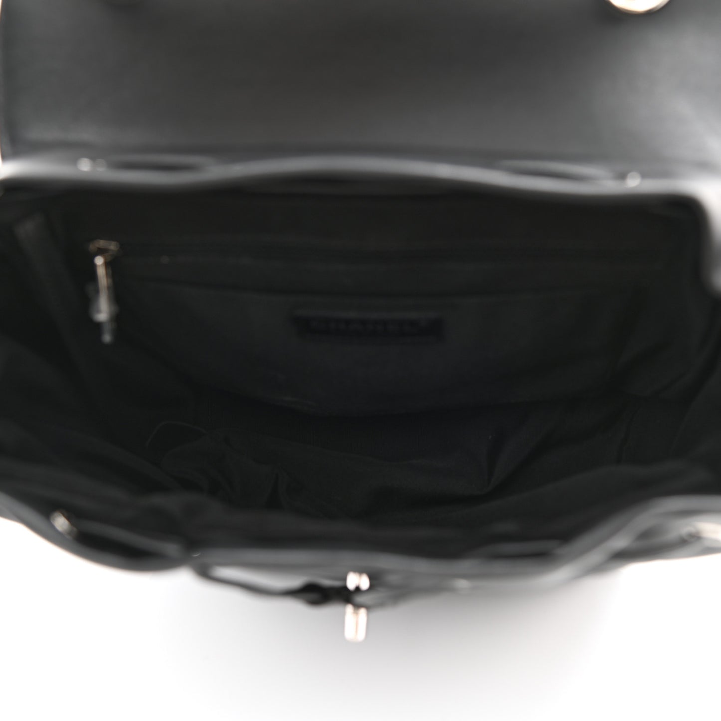 Calfskin Chevron Quilted Large Urban Spirit Backpack Black