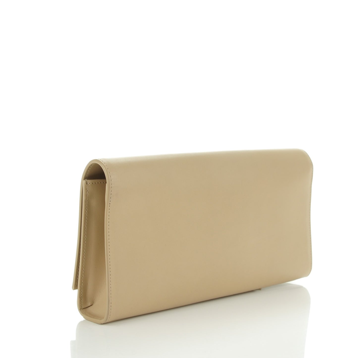 Calfskin Classic Monogram Tassel Clutch Nude