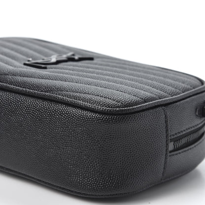 Saint Laurent Grain De Poudre Matelasse Monogram Mini Lou Camera Bag Black 6 of 10