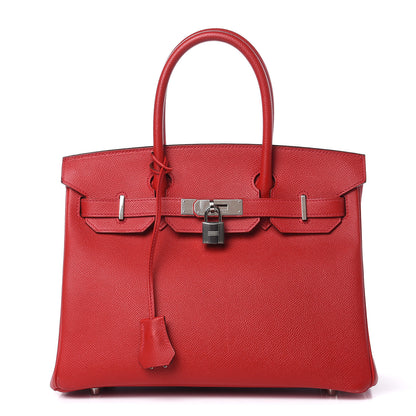 Hermes Epsom Birkin 30 Rouge Casaque 1 of 37