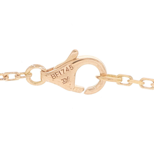 18K Pink Gold Diamond Interlocking LOVE Paved Necklace