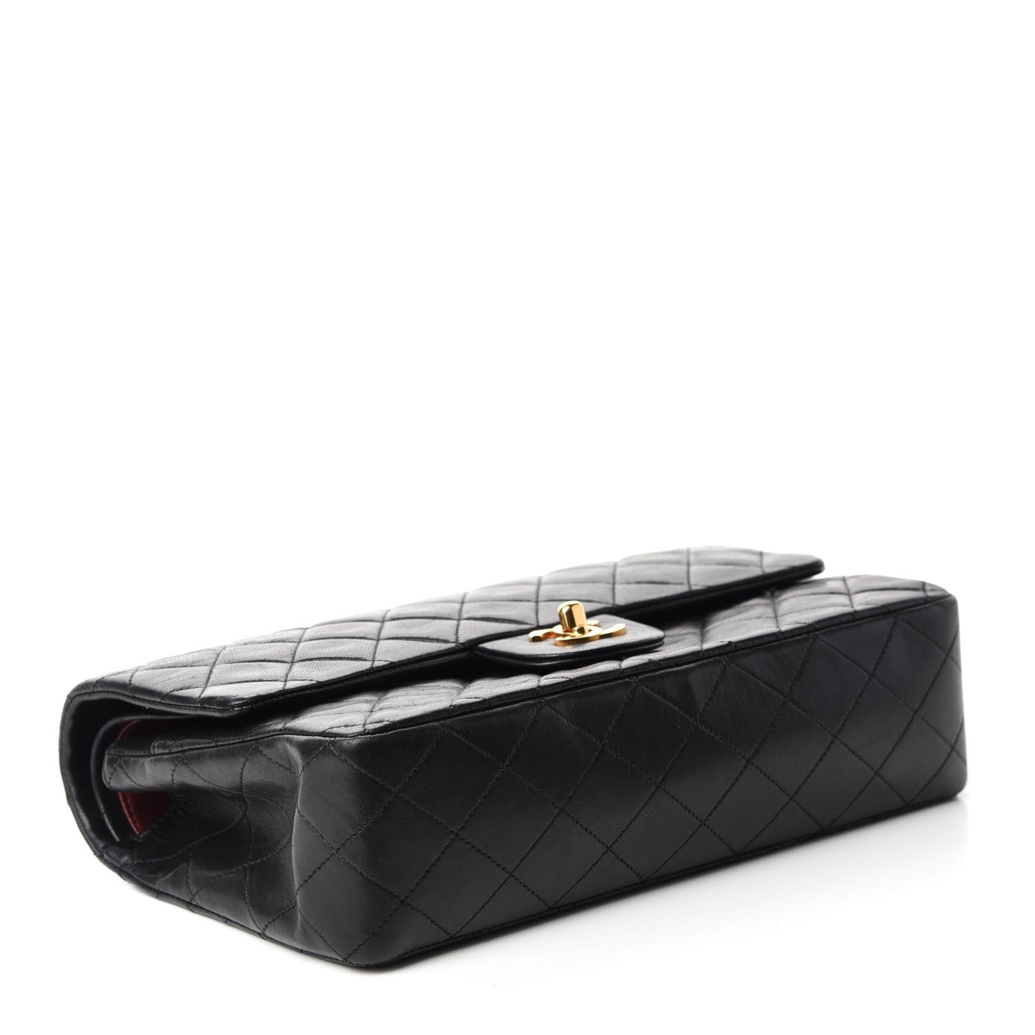 Chanel Lambskin Quilted Medium Double Flap Black 4 of 17