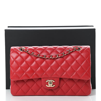 Chanel Caviar Quilted Medium Double Flap Red 12 of 12