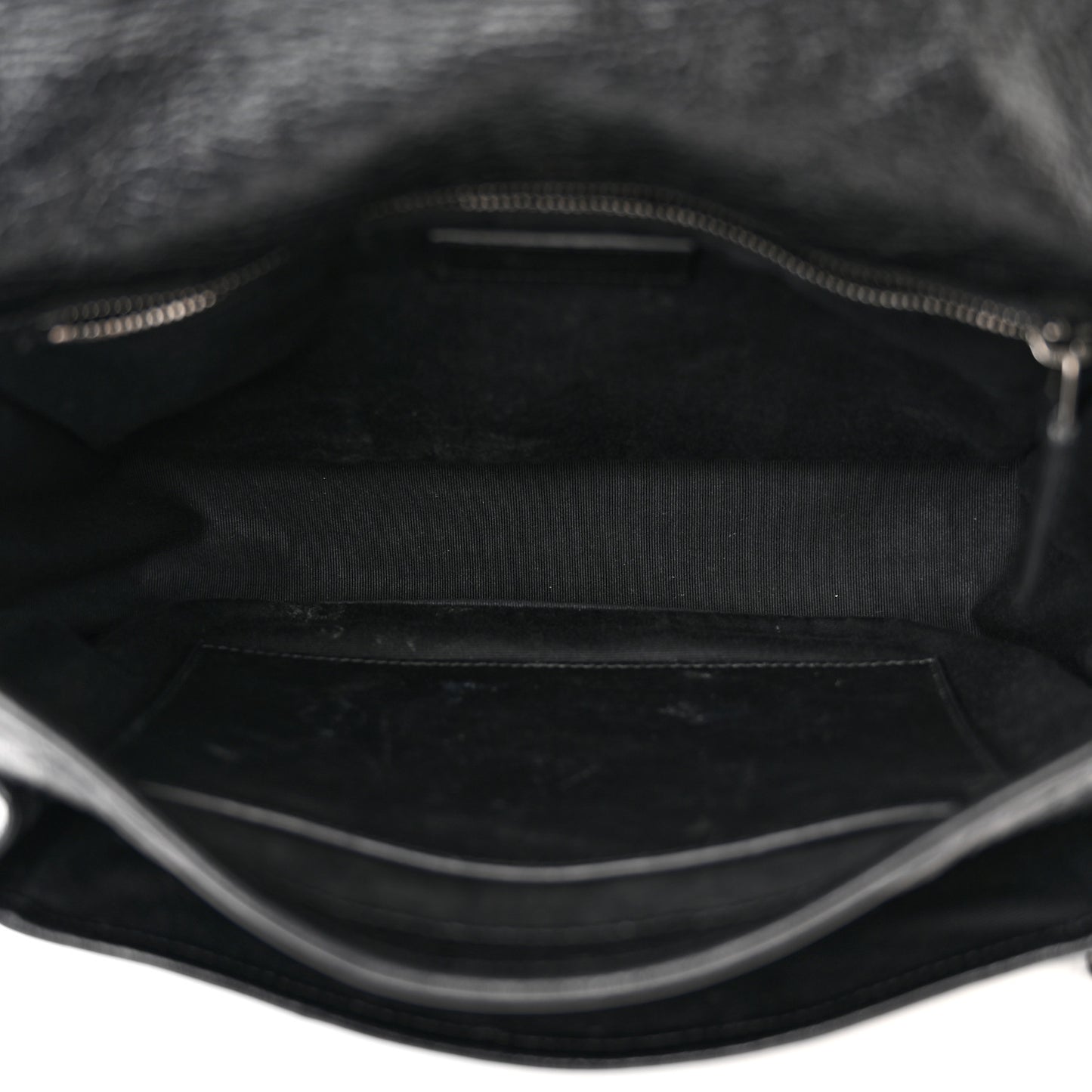 Crinkled Calfskin Matelasse Monogram Medium Niki Chain Satchel Black