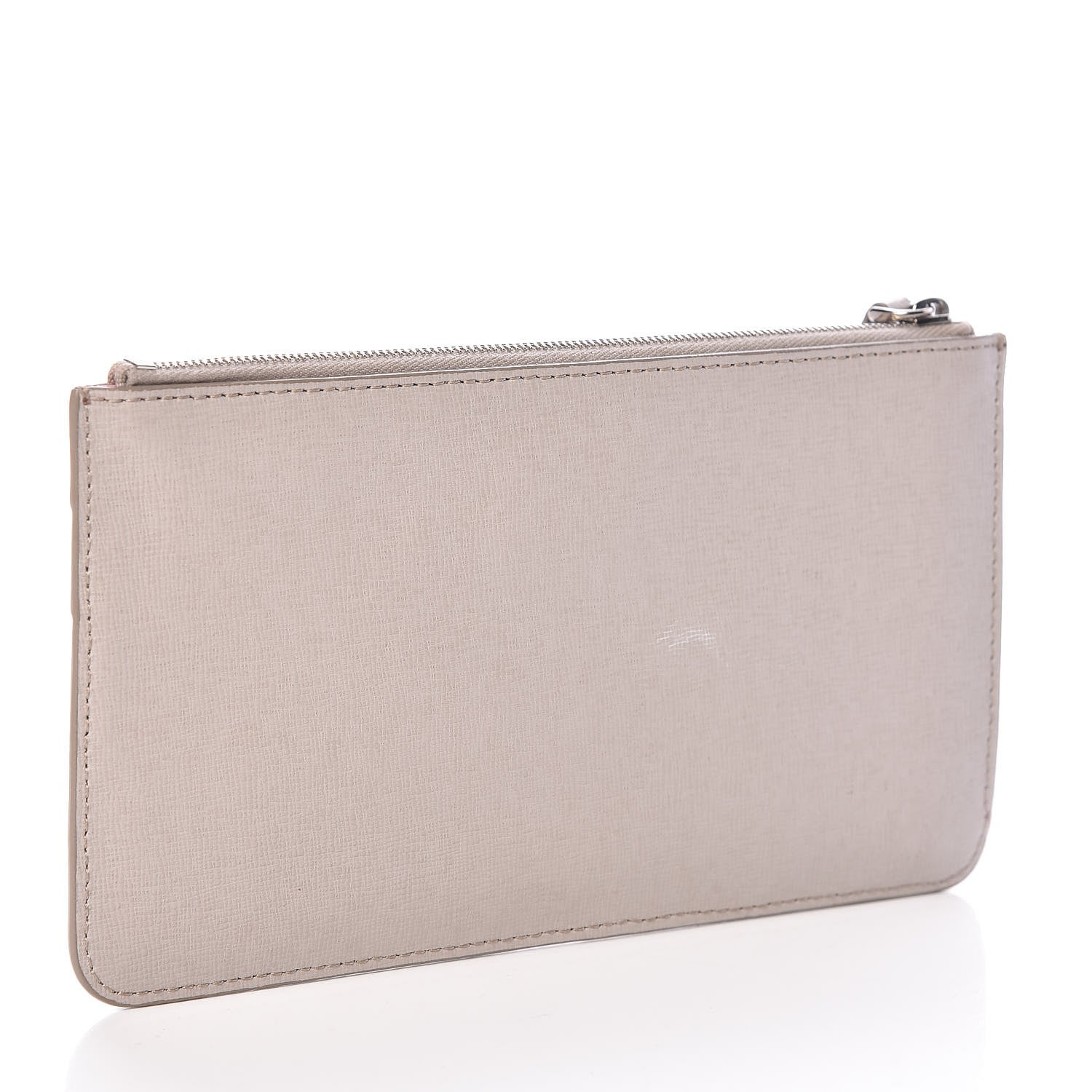 Fendi Vitello Elite Crystal Eye Monster Zip Pouch Grigio Polvere Ribes Multicolor 3 of 7