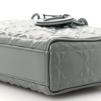 Christian Dior Calfskin Cannage Diamond Medium Lady D-Joy Grey 10 of 12