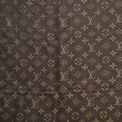 Louis Vuitton Silk Lurex Wool Monogram Shine Shawl Brown 4 of 5