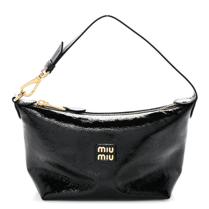 Miu Miu Naplak Patent Mini Spirit Cire Bag Black 1 of 13