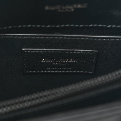 Saint Laurent Calfskin Y Quilted Monogram Monochrome Small Loulou Chain Satchel Black 6 of 9