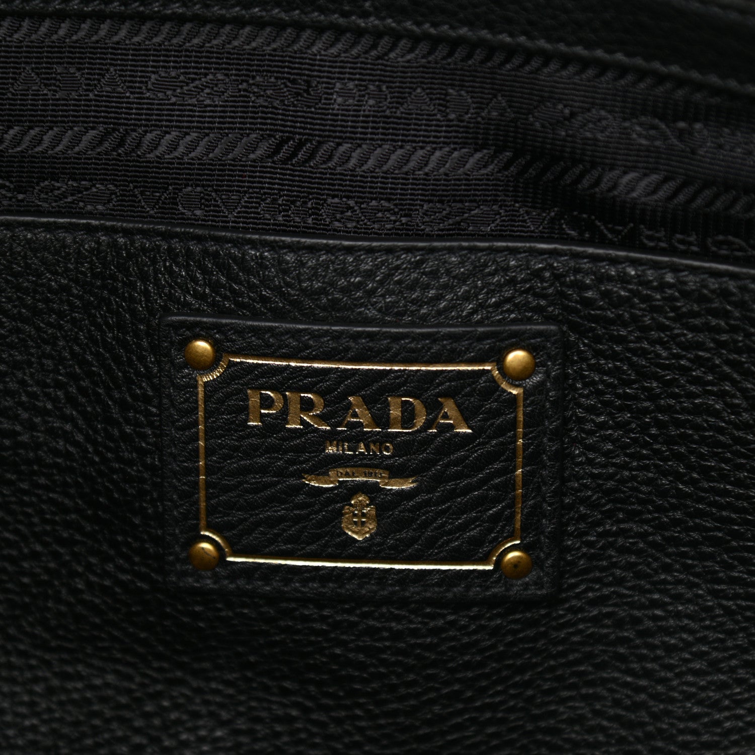 Prada Vitello Daino Tote Black 5 of 8