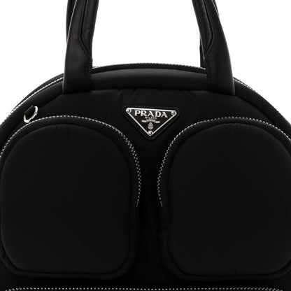 Prada Tessuto Nylon Pocket Cargo Top Handle Bag Black Fuoco 8 of 10