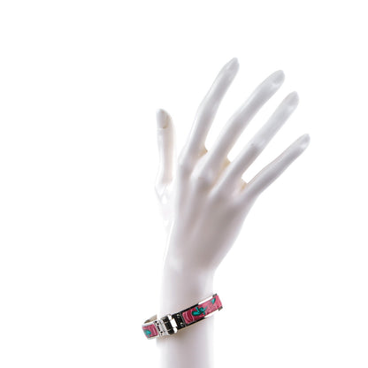Hermes Enamel Printed Narrow Brides De Gala Hinged Bracelet S 2 of 5