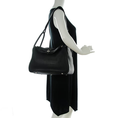 Hermes Taurillon Clemence Lindy 34 Black 2 of 11