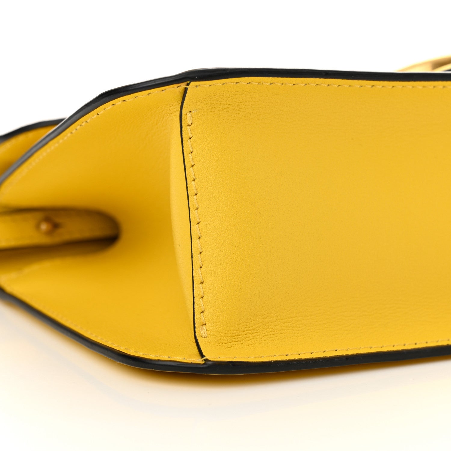 Valentino Garavani Calfskin Vlogo Loco Shoulder Bag Bright Lemon 9 of 11