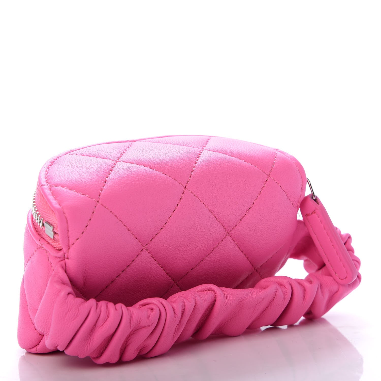 Chanel Lambskin Quilted Arm Coin Purse Pink 3 of 7