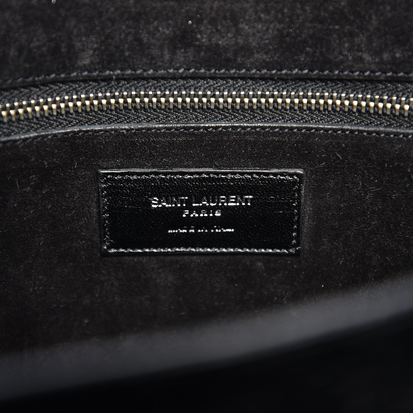 Calfskin Crocodile Embossed Medium Trois Class Tote Black