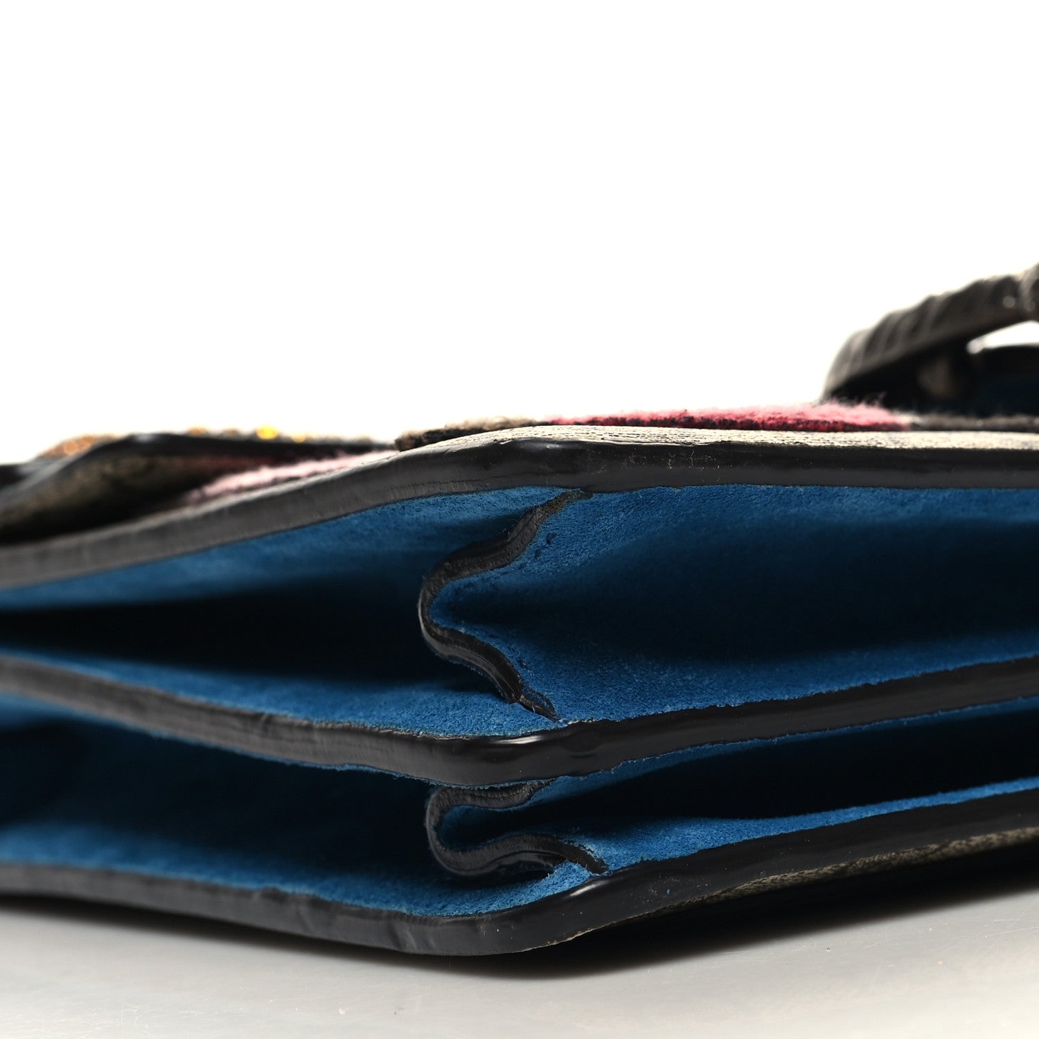 Gucci GG Supreme Monogram Embroidered Medium Dionysus Shoulder Bag Blue 10 of 13