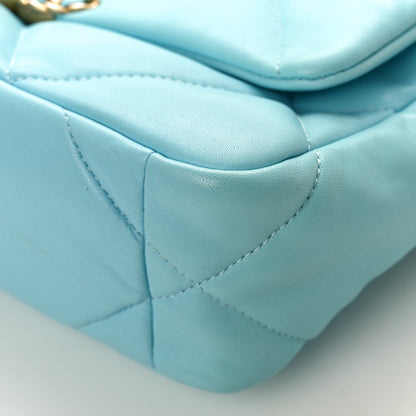 Chanel Lambskin Quilted Medium Chanel 19 Flap Light Blue 9 of 9