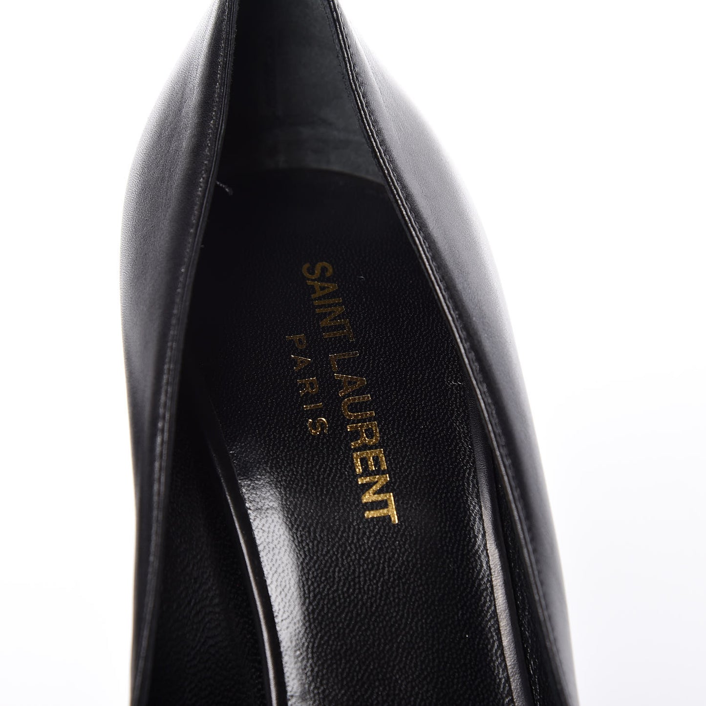 Calfskin Bi-Color Cap Toe 105 Pumps 38.5 Black Porcellana