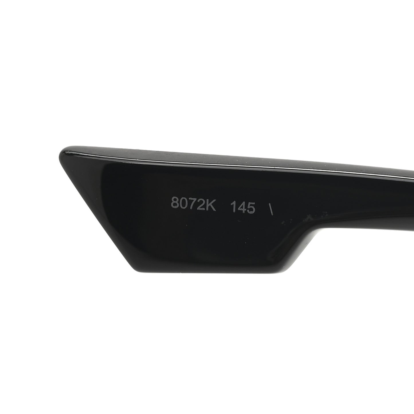 Acetate Oblique Oval Sunglasses Black