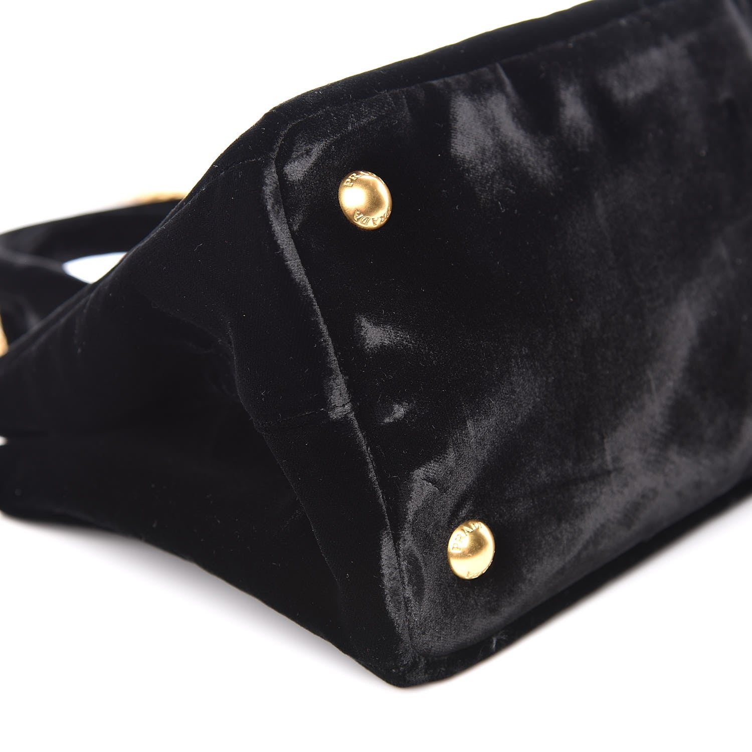 Prada Velvet Crossbody Tote Bag Black 8 of 9