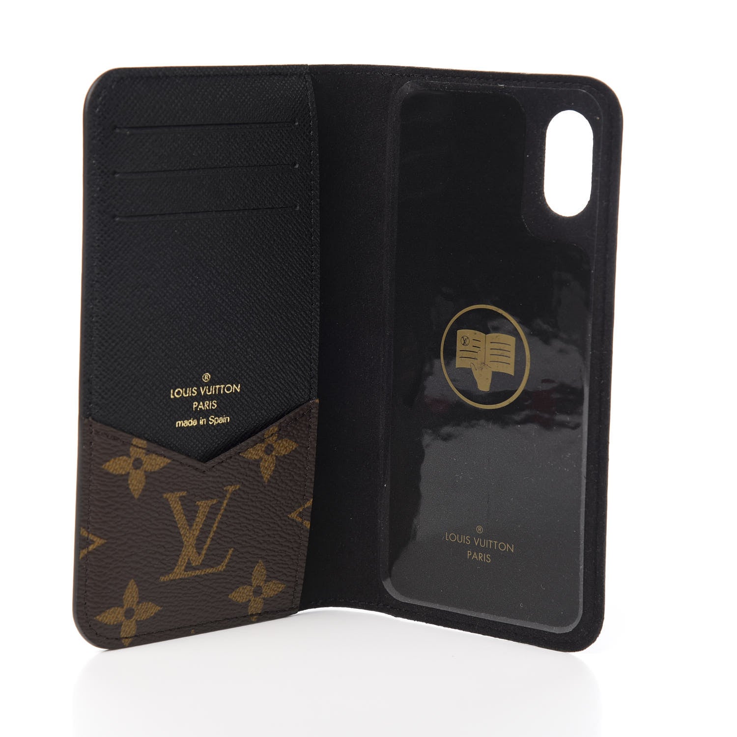 Louis Vuitton Monogram iPhone XS Max Folio Case Black 4 of 5
