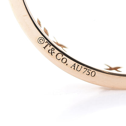 Tiffany 18K Rose Gold Diamond Atlas Pierced Ring 58 8.25 4 of 5